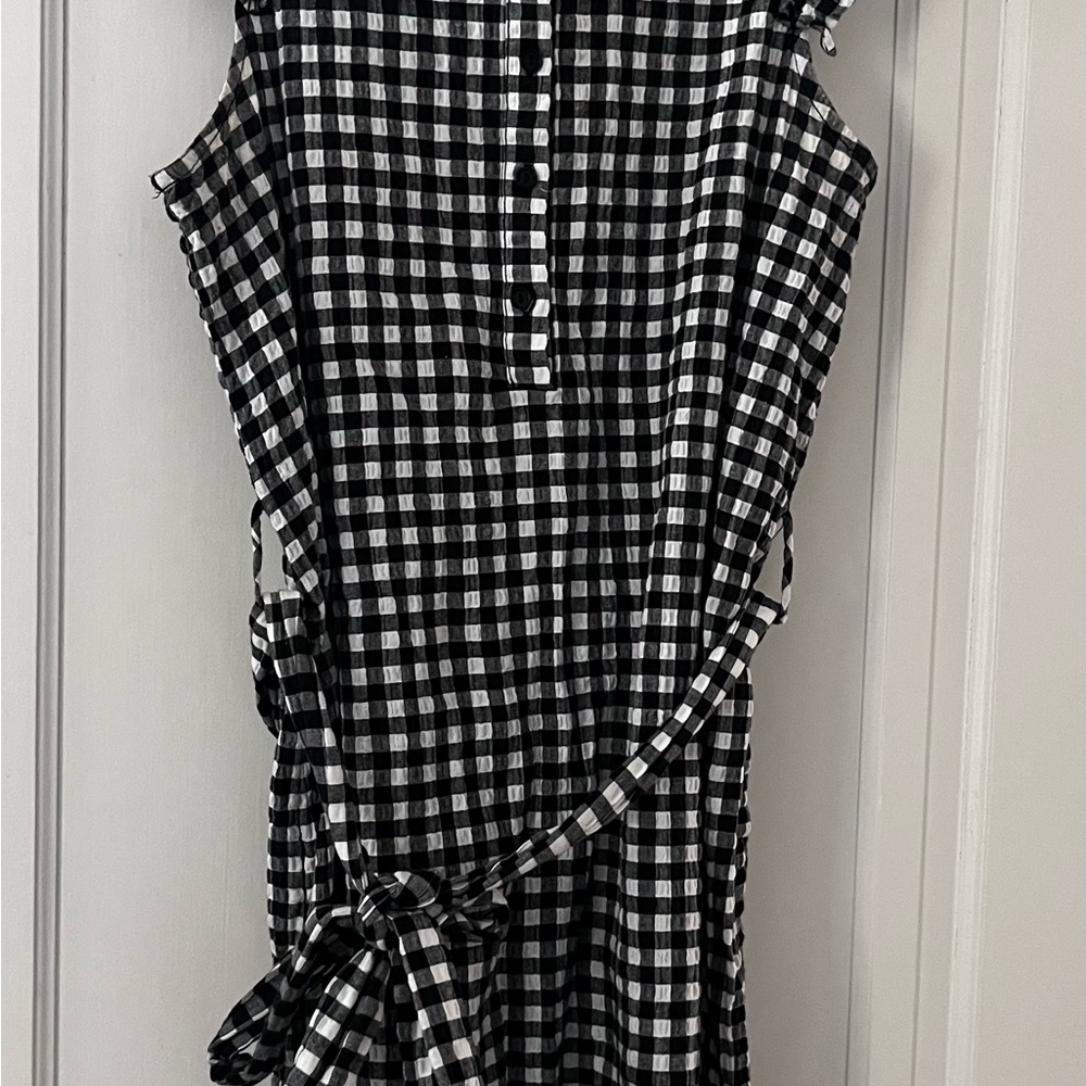 Gibson Black and White Checkered Dress